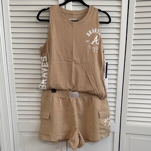 Wear by Erin Andrews Atlanta Braves Tan Tank and Shorts Set